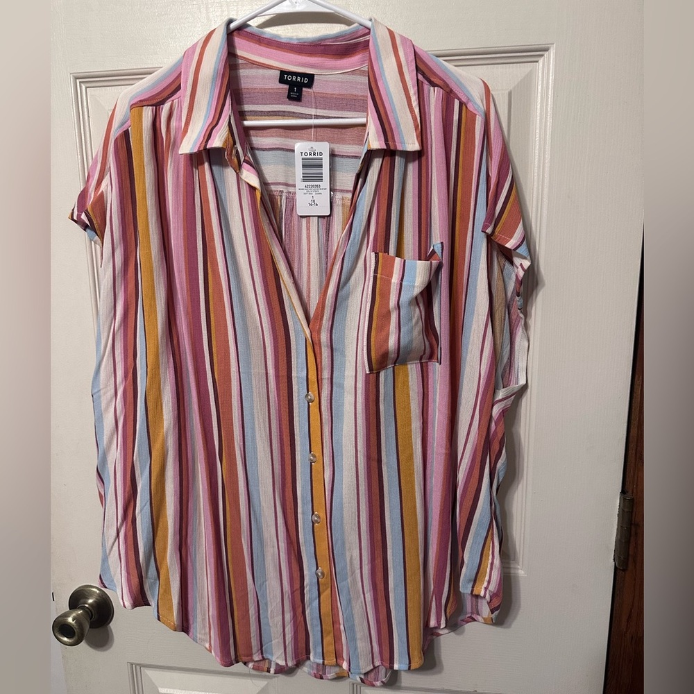 TORRID Multicolor Striped  Shirt